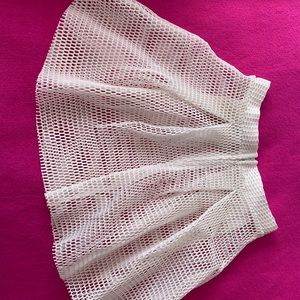 White mesh bandage skirt